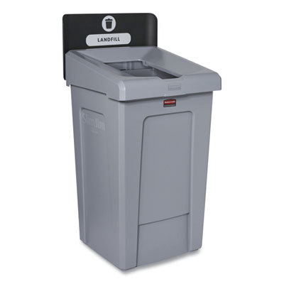 WASTEBASKET,33 GAL,REC,GY